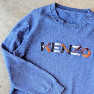 Kenzo Men's Logo Classic Jumper Sweater Navy Blue